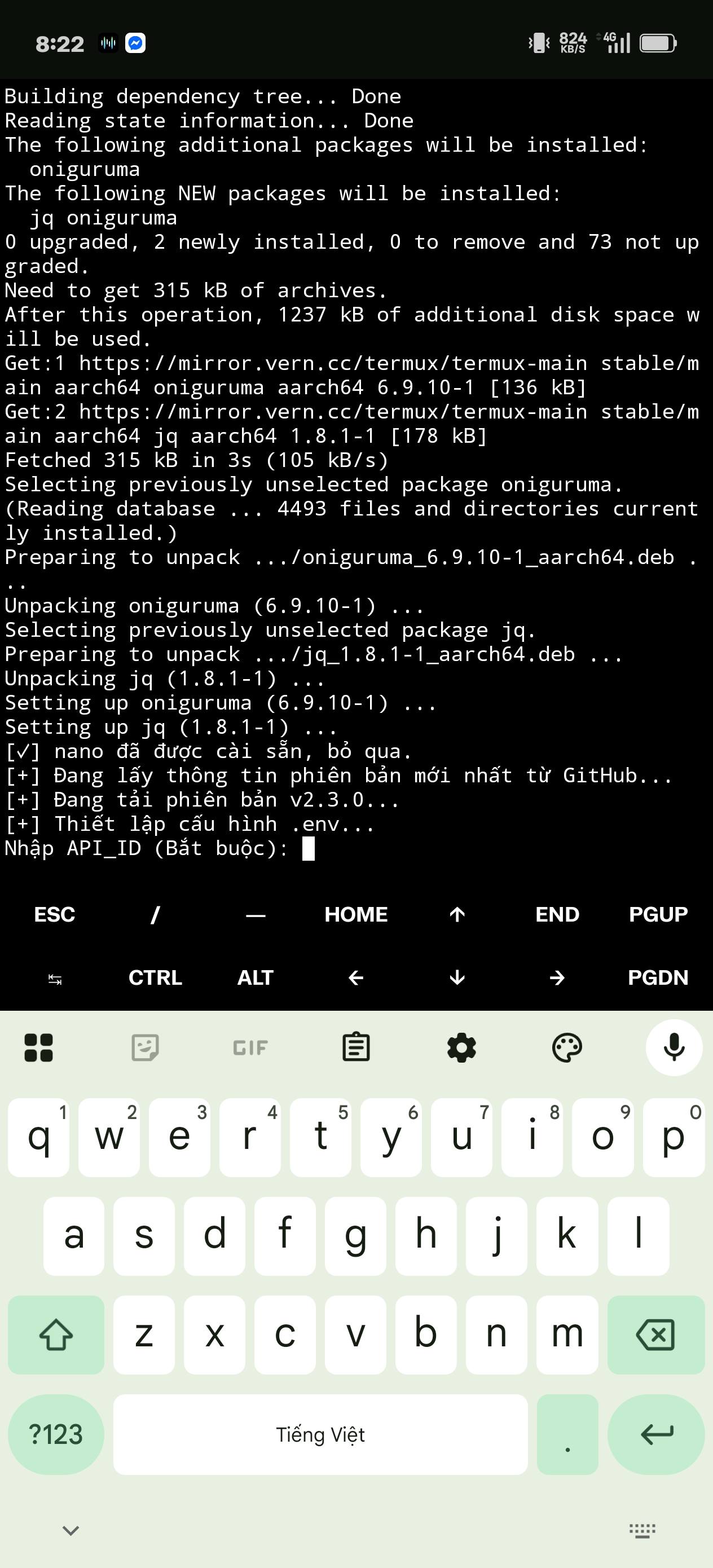 TeleCloud bước 5 - nhập thông tin